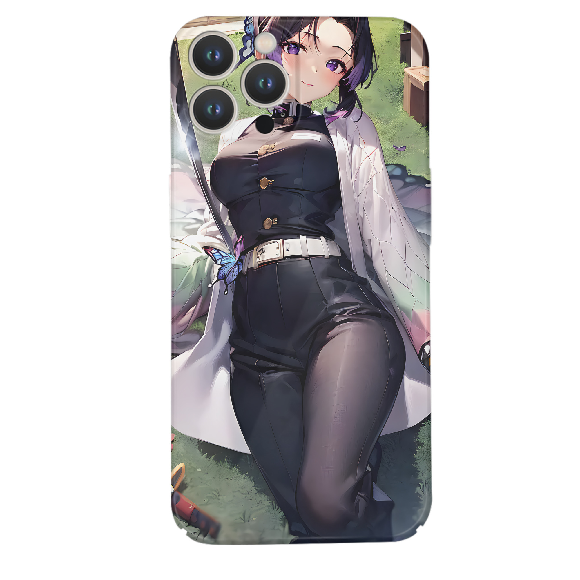 （画像用） 鬼滅の刃（きめつのやいば）蟲柱-胡蝶 しのぶ／こちょう しのぶ Kochou Shinobu 【iPhone 14シリーズ対応】ハードケース